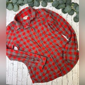 Broadway & Broome Flannel Checkered Plaid Shirt XS